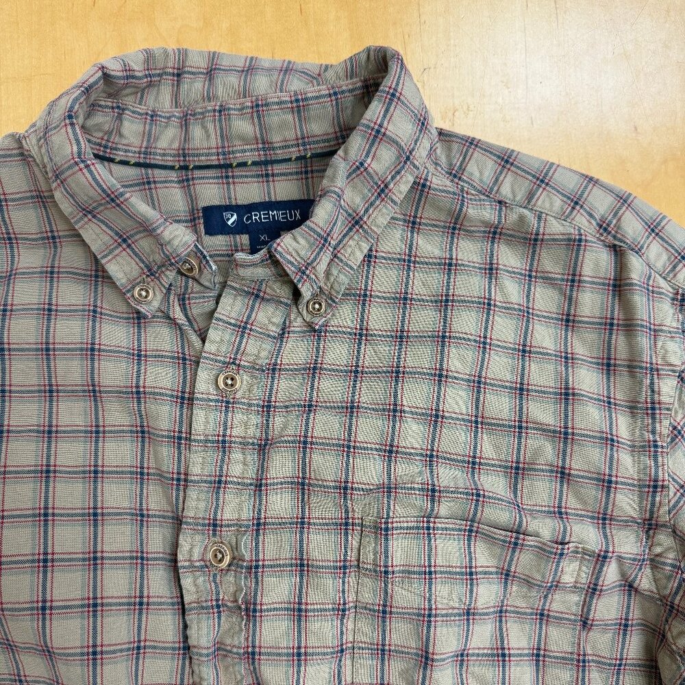 Cremieux Men’s XL Plaid Shirt Long Sleeve Classic Fit Cotton Button Down